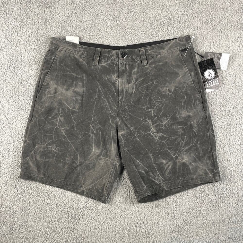 Volcom Men's Sz 38 Stone Faded Polyester Cotton Elastane Hybrid Quick Dry Shorts